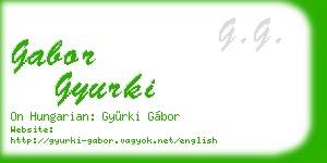 gabor gyurki business card