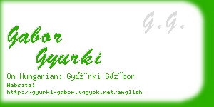 gabor gyurki business card